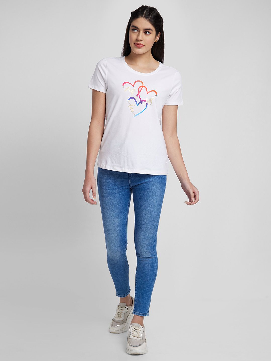 SPYKAR Typography Printed Cotton T-shirt