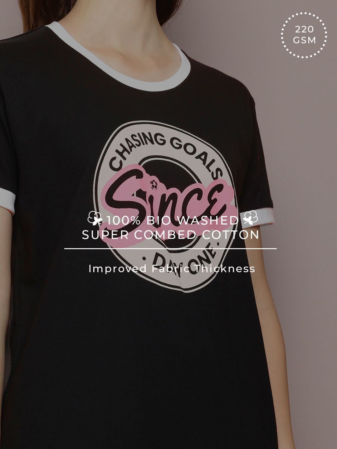 DILLINGER Women Boxy Regular Short Sleeve Printed Tshirt