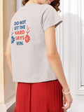DressBerry Grunge Rise Above The Hard Days Printed T-shirt
