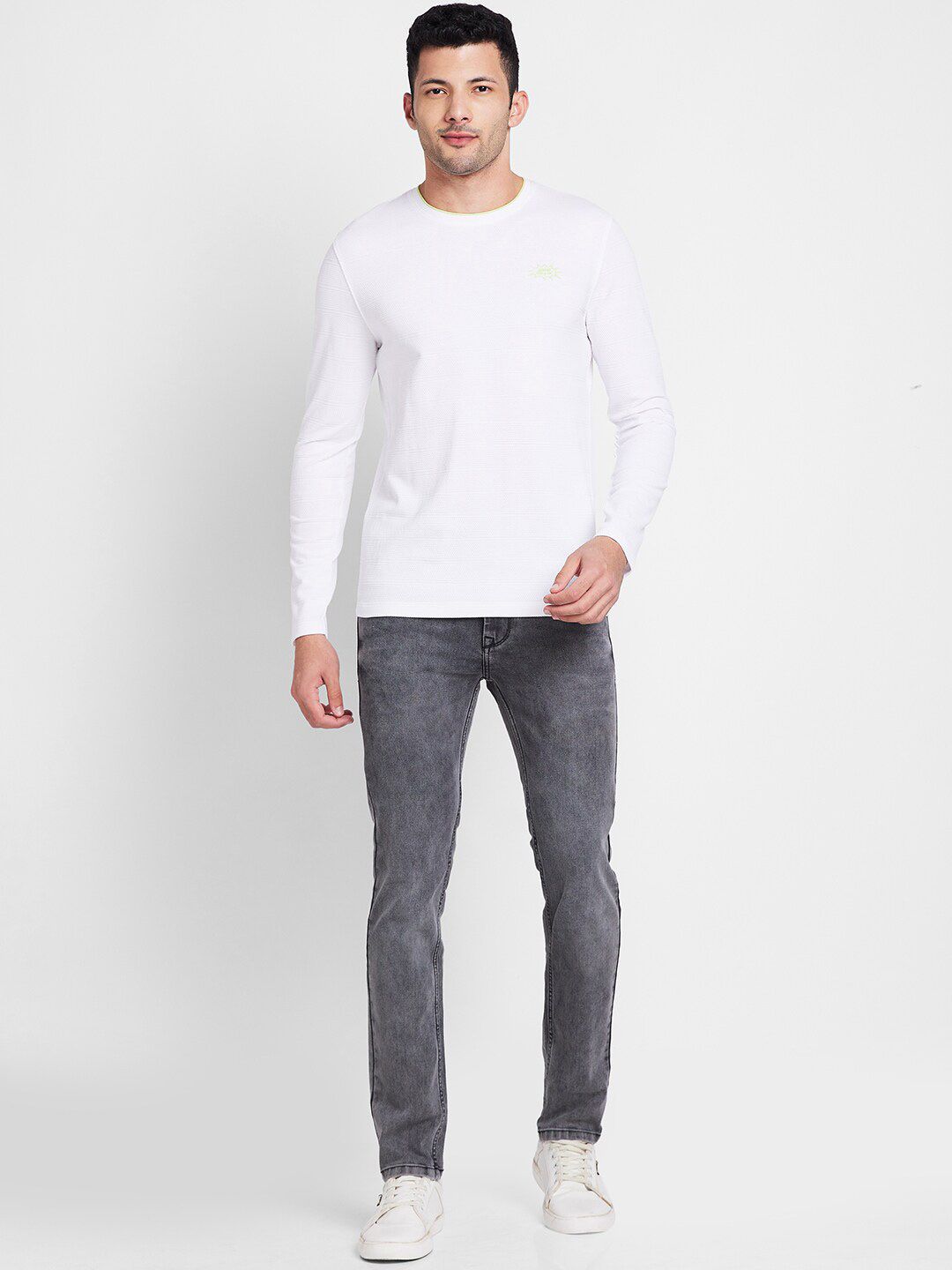 Being Human Self Design Round Neck Casual T-shirt