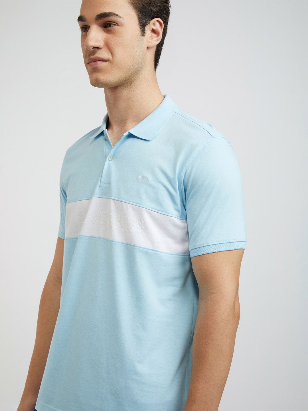 Park Avenue Cotton Rich Striped Polo Collar Slim Fit T-shirt