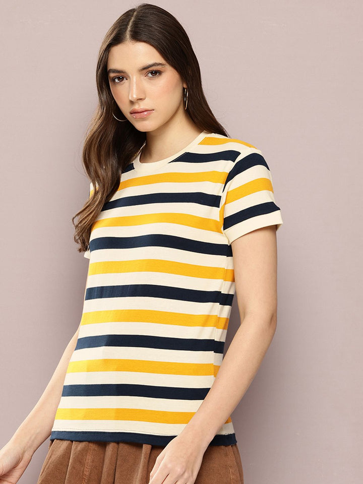 Dillinger Women Short Sleeve Regular Yarn Dyed Tshirt