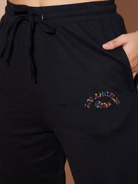 SASSAFRAS BASICS Embroidered Hoodie Long Sleeve Oversized Co-Ords