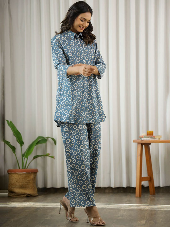 SANSKRUTIHOMES Printed Pure Cotton Shirt & Trousers