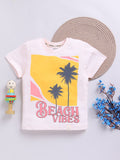 Happy Faces Boys Printed Tropical Pure Cotton T-shirt