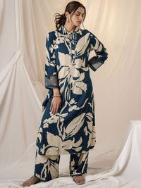 Indo Era Floral Printed Straight Kurta with Palazzos