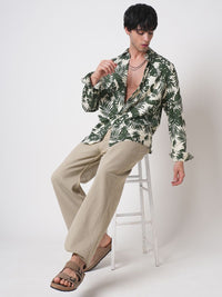 VASTRADO Men Classic Slim Fit Floral Opaque Printed Casual Shirt