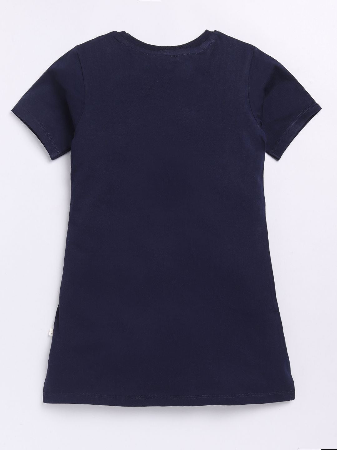 Happy Faces Kids Girls Typography Printed Pure Cotton Longline T-Shirt