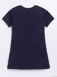 Happy Faces Kids Girls Typography Printed Pure Cotton Longline T-Shirt