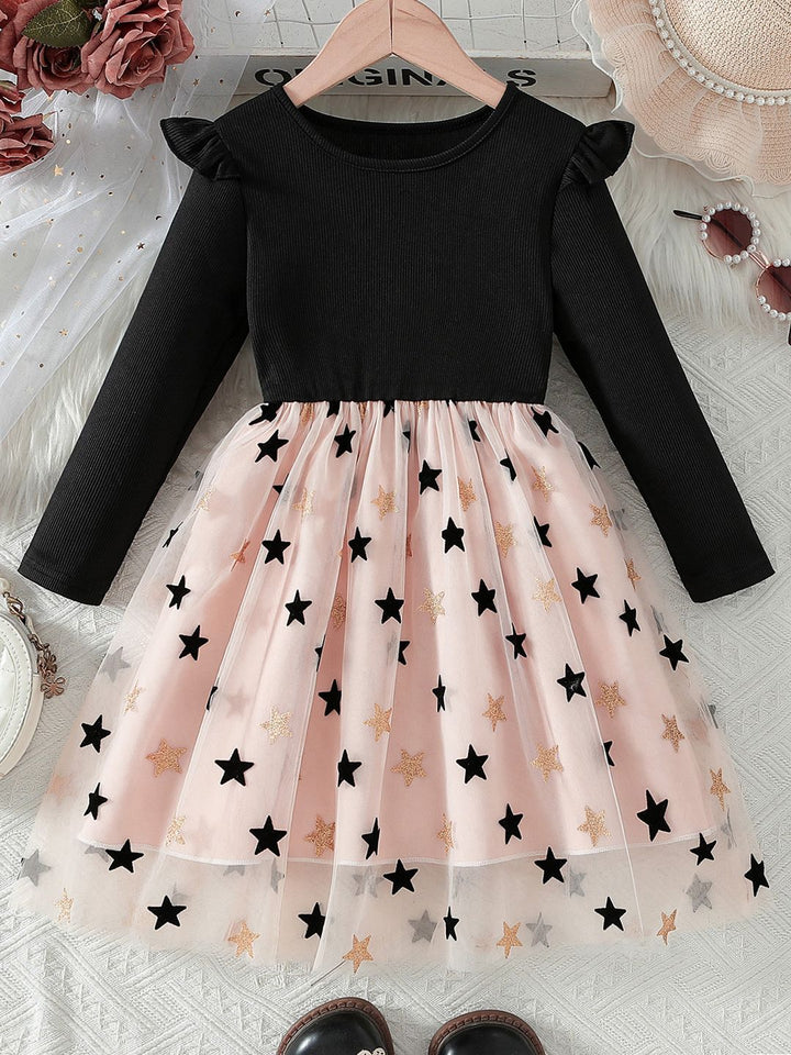 YK Print Fit & Flare Dress