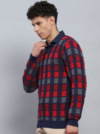 Monte Carlo Men Checked Long Sleeves Pullover