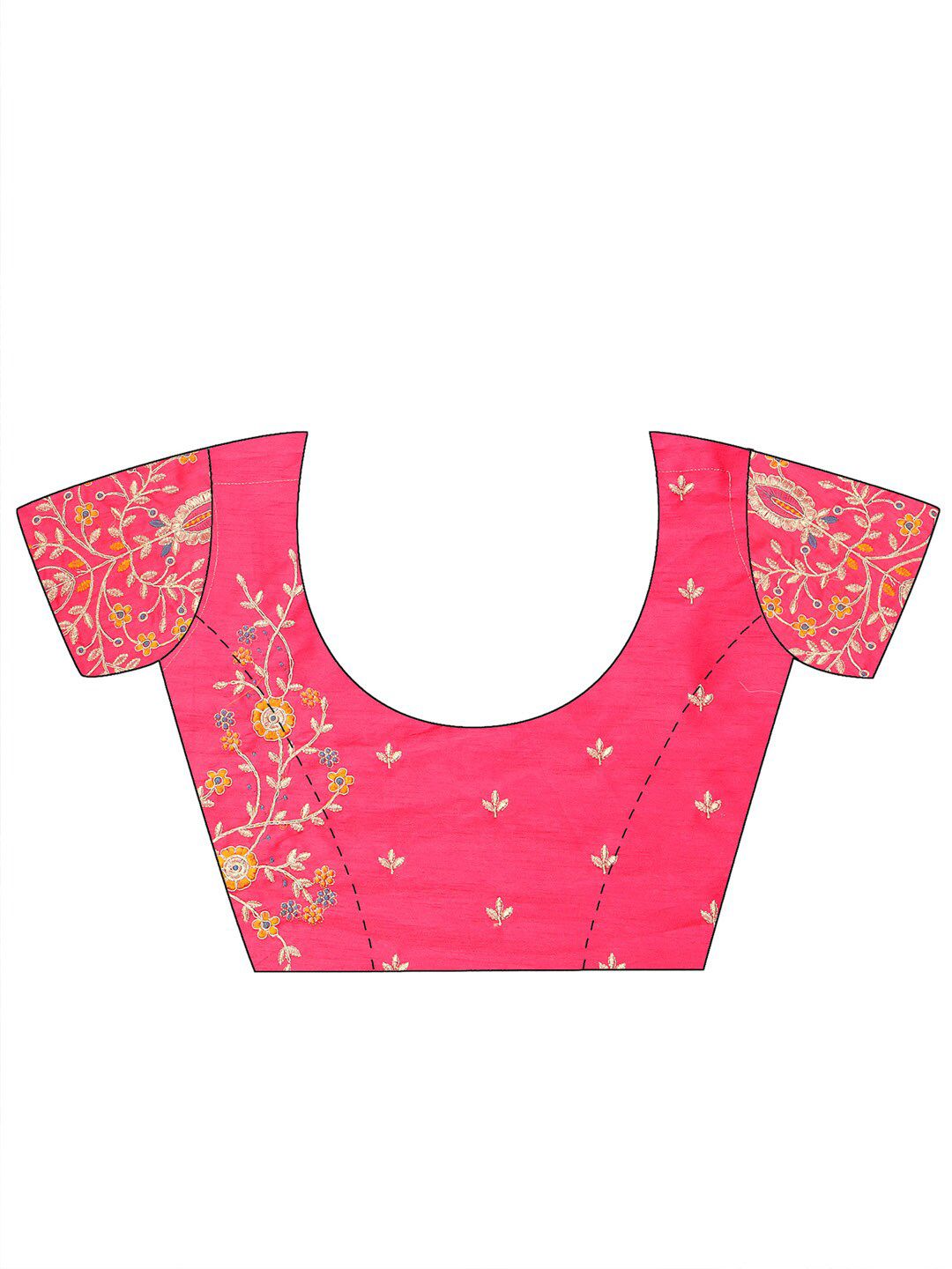 Saree mall Bandhani Printed Zari Poly Chiffon Saree