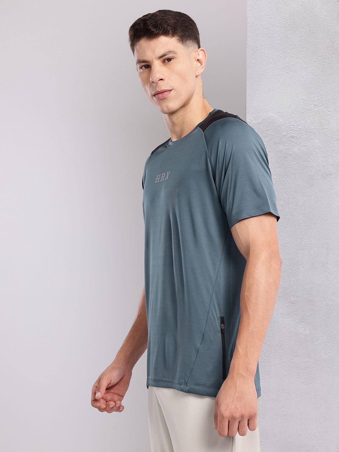 HRX by Hrithik Roshan Brand Logo Print Training T-shirt