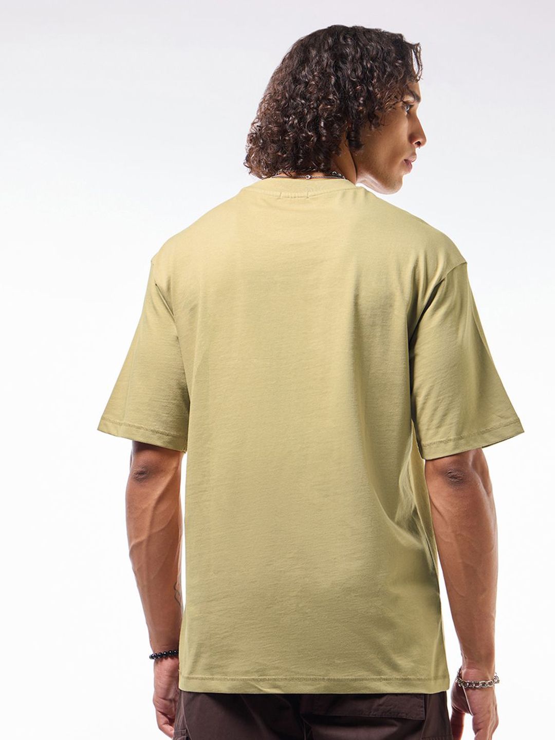 Bewakoof Men Graphic Printed Drop Shoulder Sleeves Oversized Cotton T-shirt