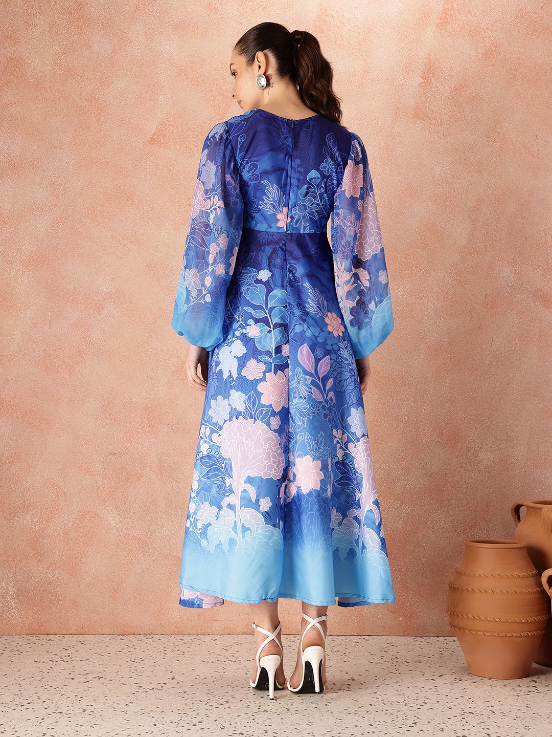 all about you Floral Printed Empire Dress