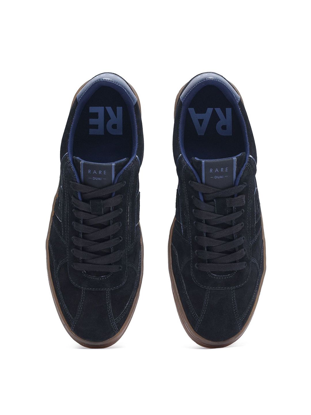 RARE RABBIT Men Duai Black Colourblocked Sneakers