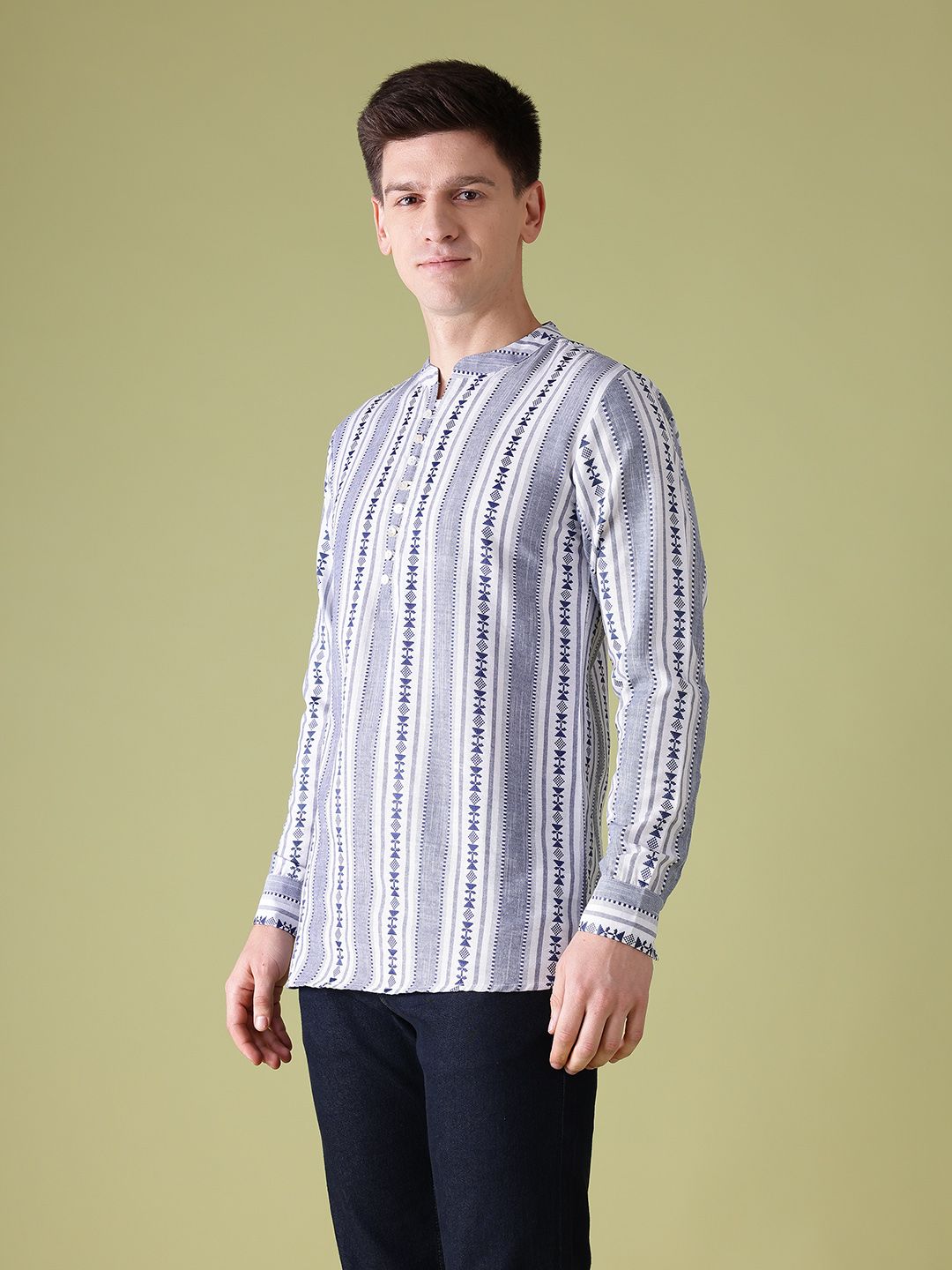 Anouk Woven Design Geometric Kurta