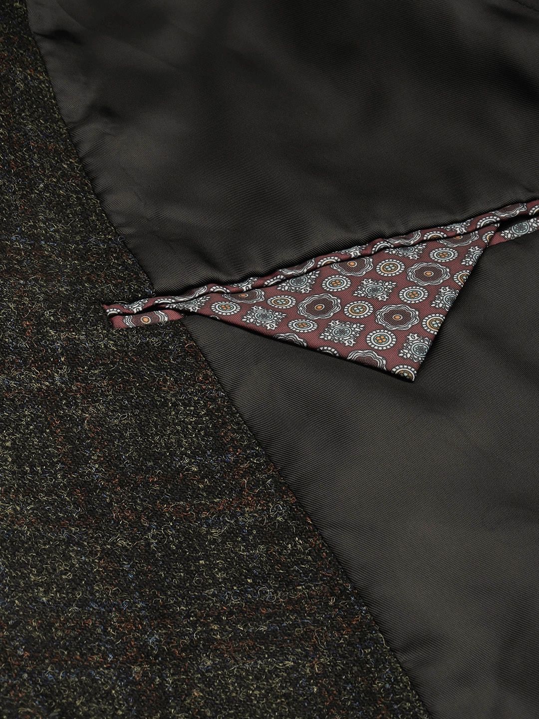 Park Avenue Checked Slim Fit Notched Lapel Single-Breasted Formal Blazer