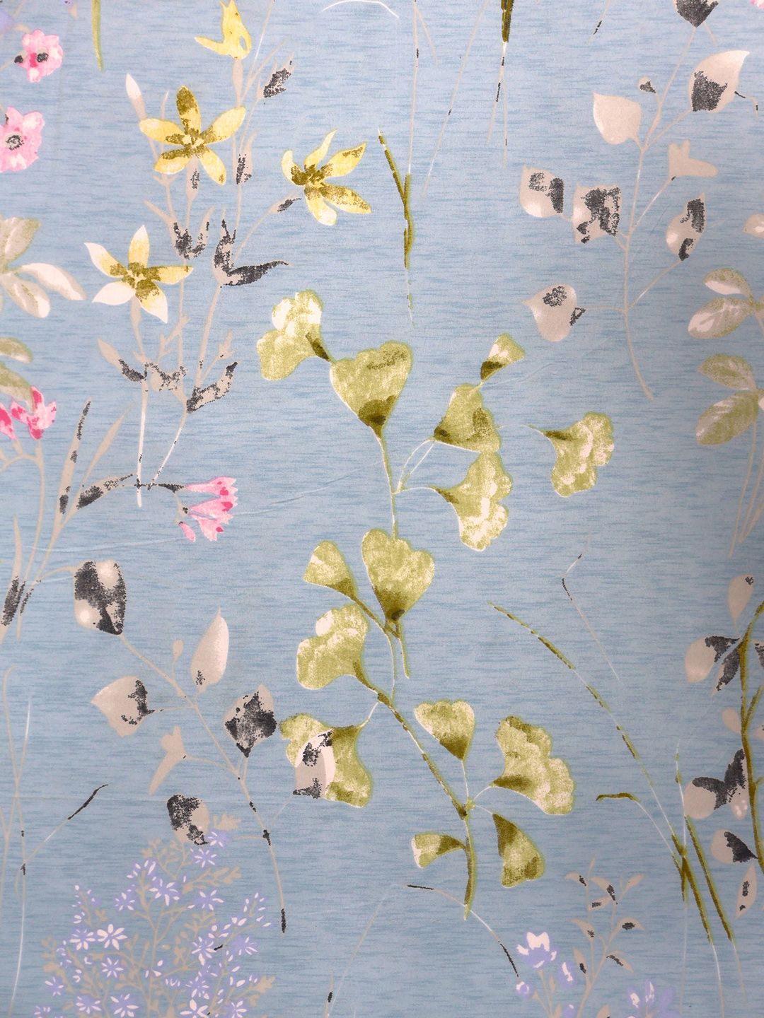 BOMBAY DYEING Blue Geometric 144 TC Queen Bedsheet with 2 Pillow Covers