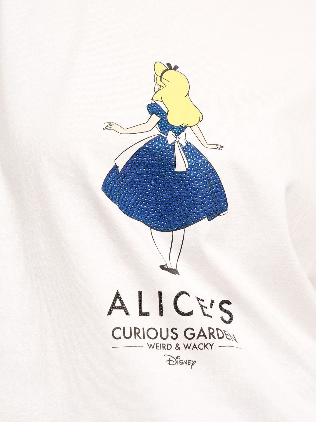 Tokyo Talkies Women Alice in Wonderland Printed Boxy Tshirt