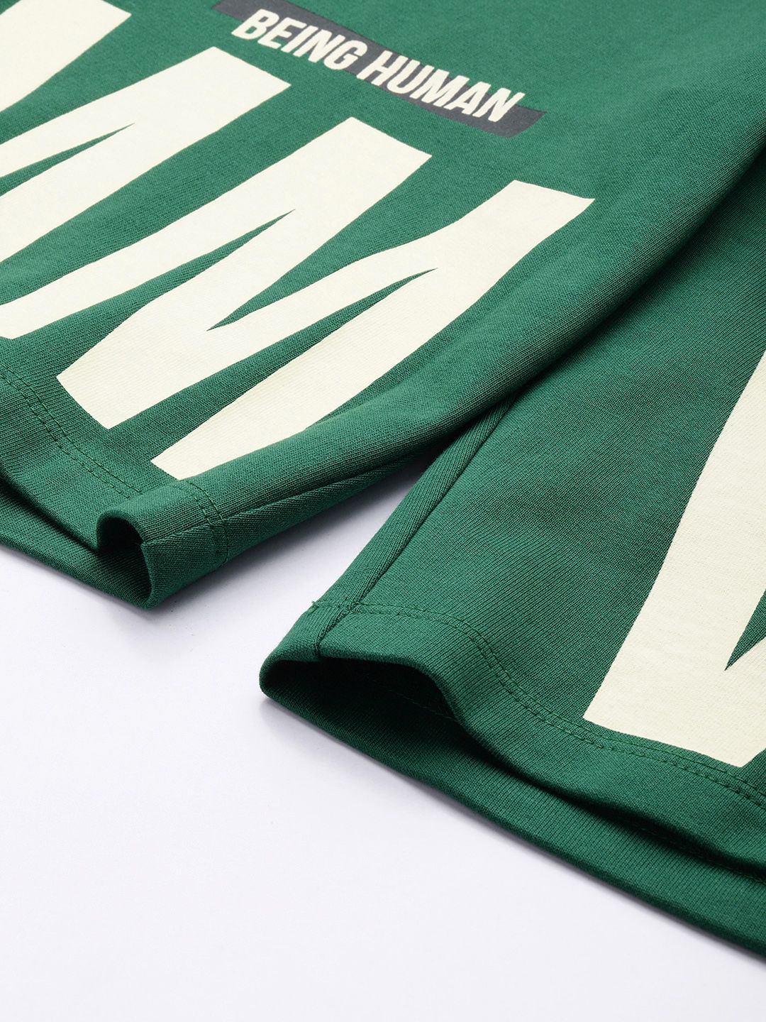 Being Human Men Pure Cotton Typography Printed Shorts