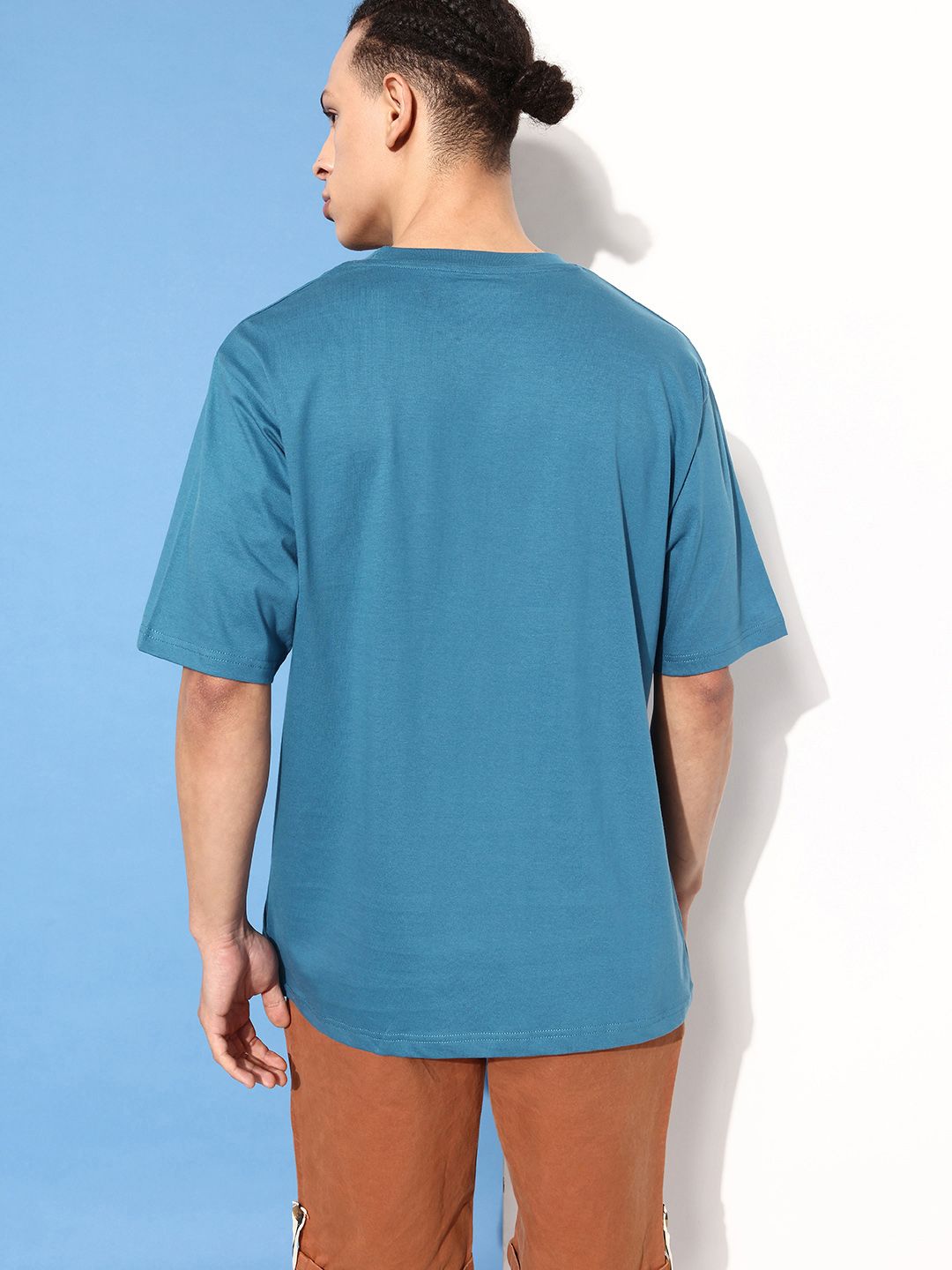 Difference of Opinion Men Pure Cotton Printed Oversized T-shirt