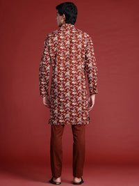 Anouk Floral Printed Pure Cotton Kurta with Trousers