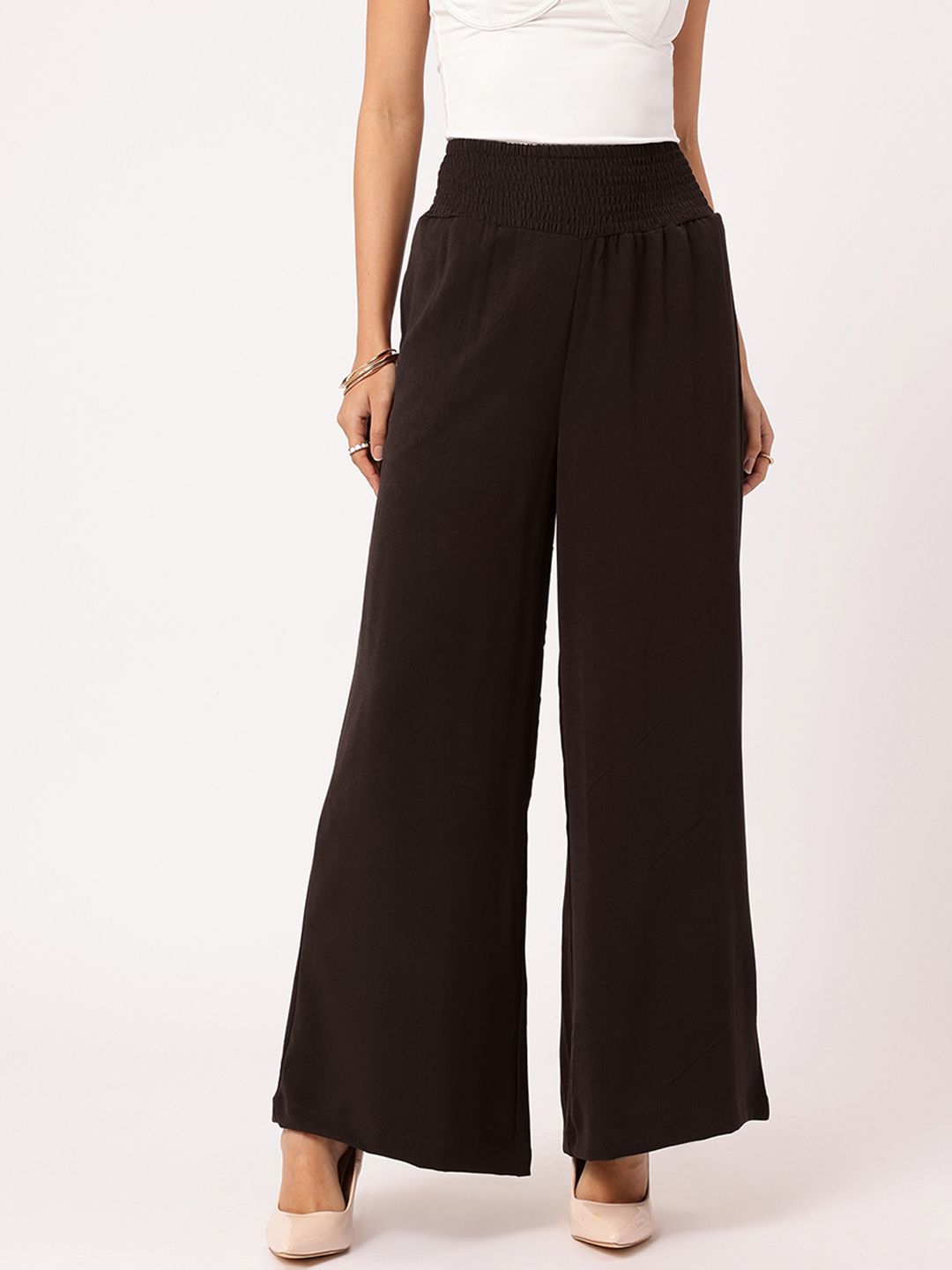 DressBerry Women Effortless Allure Smocked Trousers
