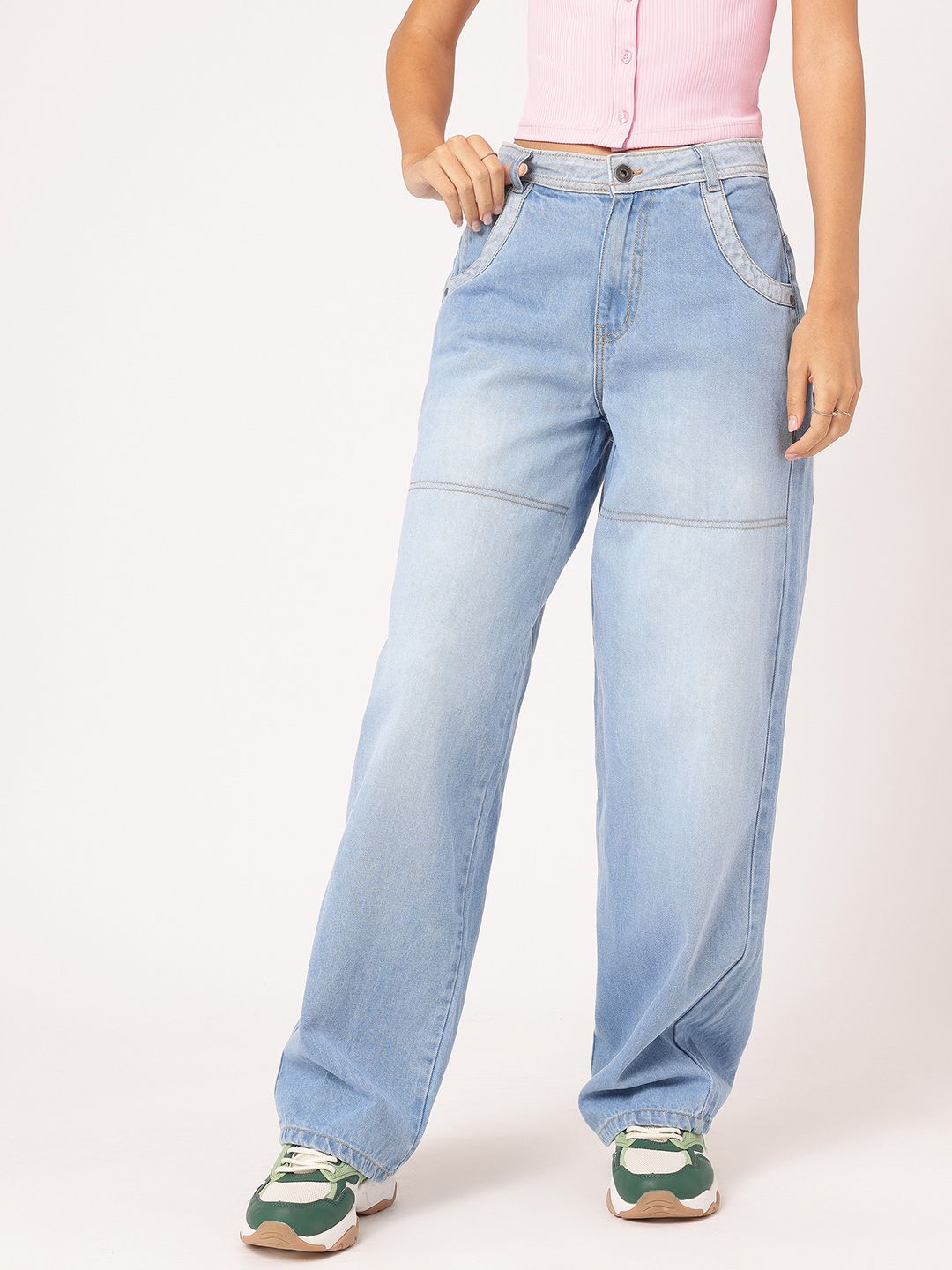 DressBerry Women Tailored Tides Baggy Fit Jeans