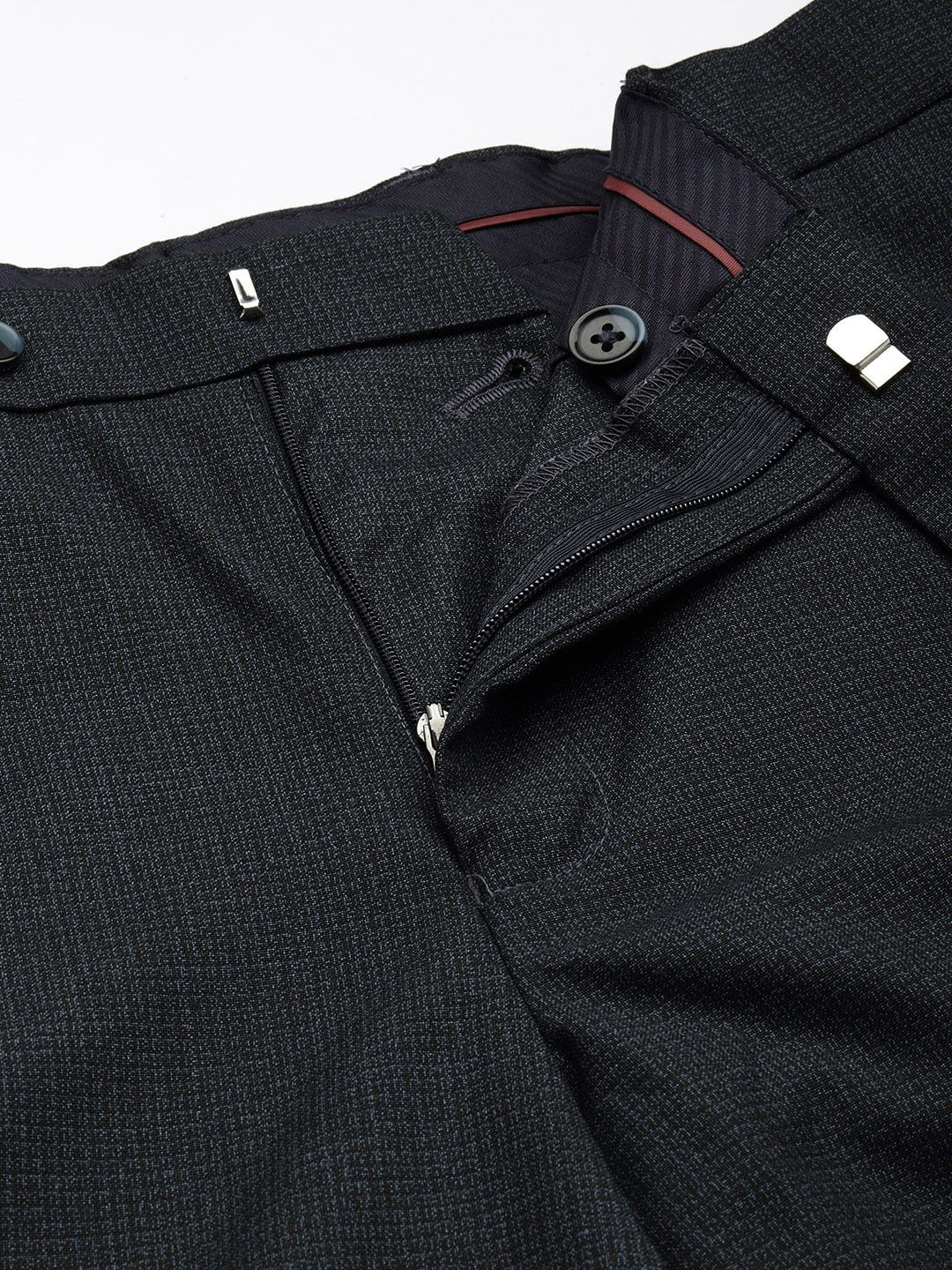 Raymond Men Textured Slim Fit Formal Trousers