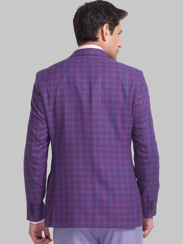 Raymond Checked Contemporary Fit Single-Breasted Blazer