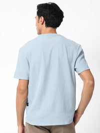 RARE RABBIT Men Bree Round Neck Slim Fit Cotton T-Shirt