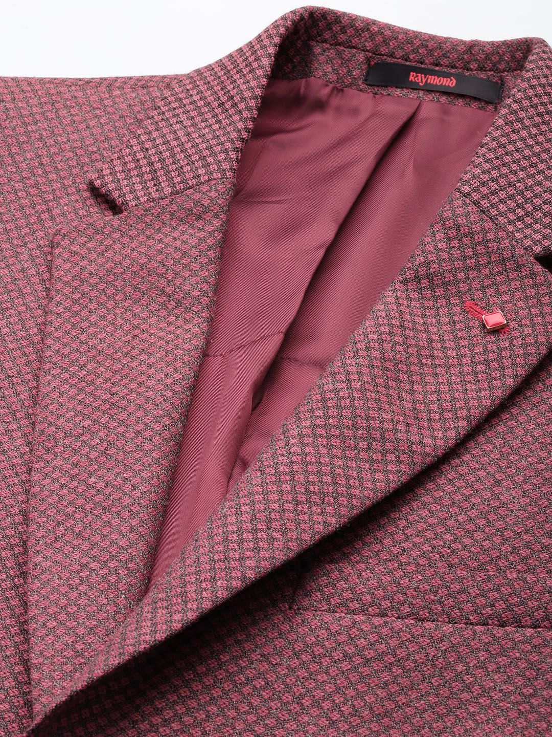 Raymond Men Self Design Single Breasted Formal Blazer