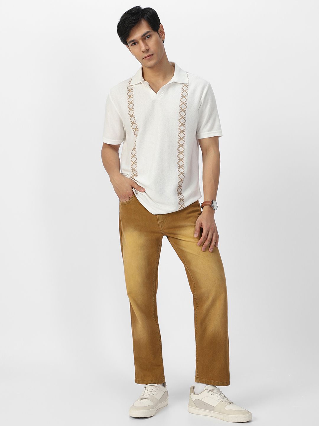 Urbano Fashion Men Regular Fit Light Fade Clean Look Stretchable Jeans