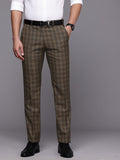 Raymond Men Checked Slim Fit Formal Trousers