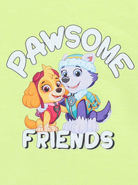 Happy Faces Girls Paw Patrol Print Pure Cotton T-shirt with Trousers