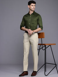 Raymond Self Design Slim Fit Pure Cotton Formal Shirt