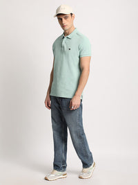 THE BEAR HOUSE Men Solid Slim Fit Cotton Polo Collar T-Shirts