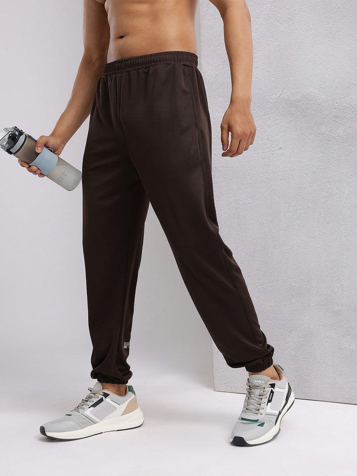 HRX by Hrithik Roshan Men Typography Print Mid-Rise Rapid-Dry Training Joggers