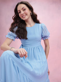 DressBerry Ruffle Detail Tiered Midi Dress