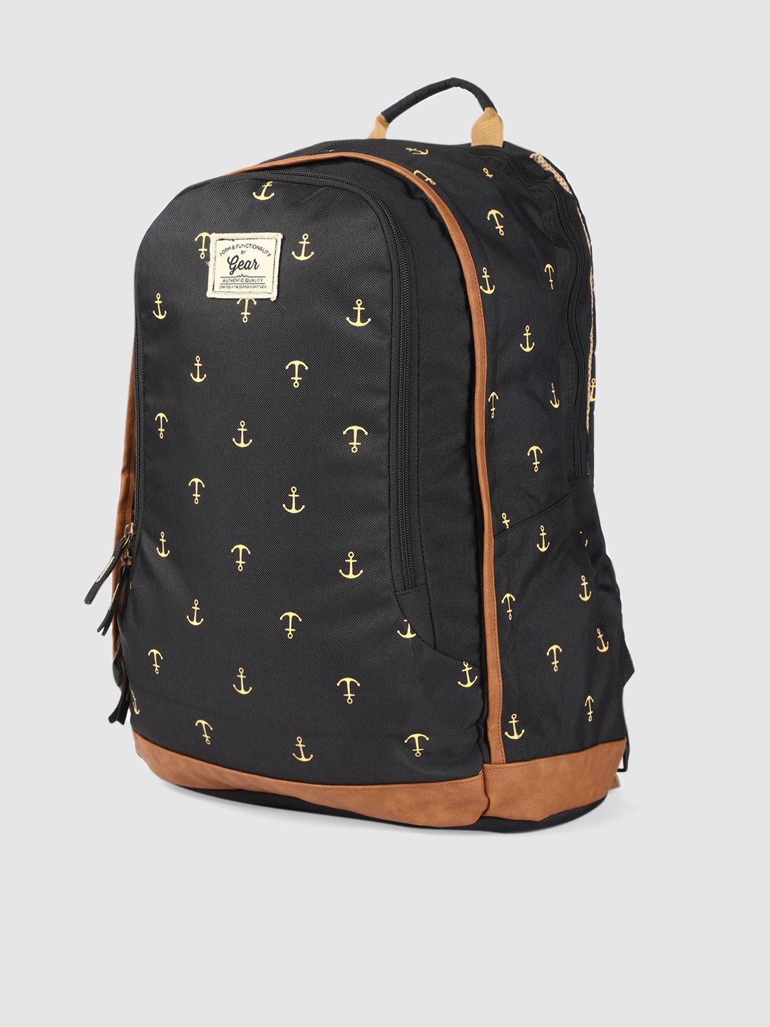 Gear Unisex Black Anchor Print Laptop Backpack