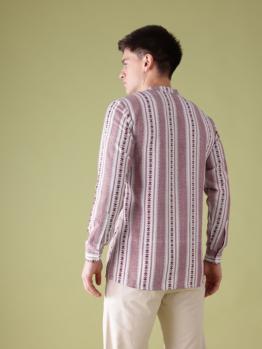 Anouk Woven Design Geometric Kurta