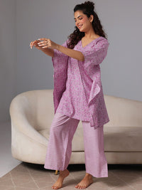 Libas Floral Printed Pure Cotton Night Suit