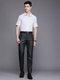 Raymond Men Self Design Textured Slim Fit Formal Trousers