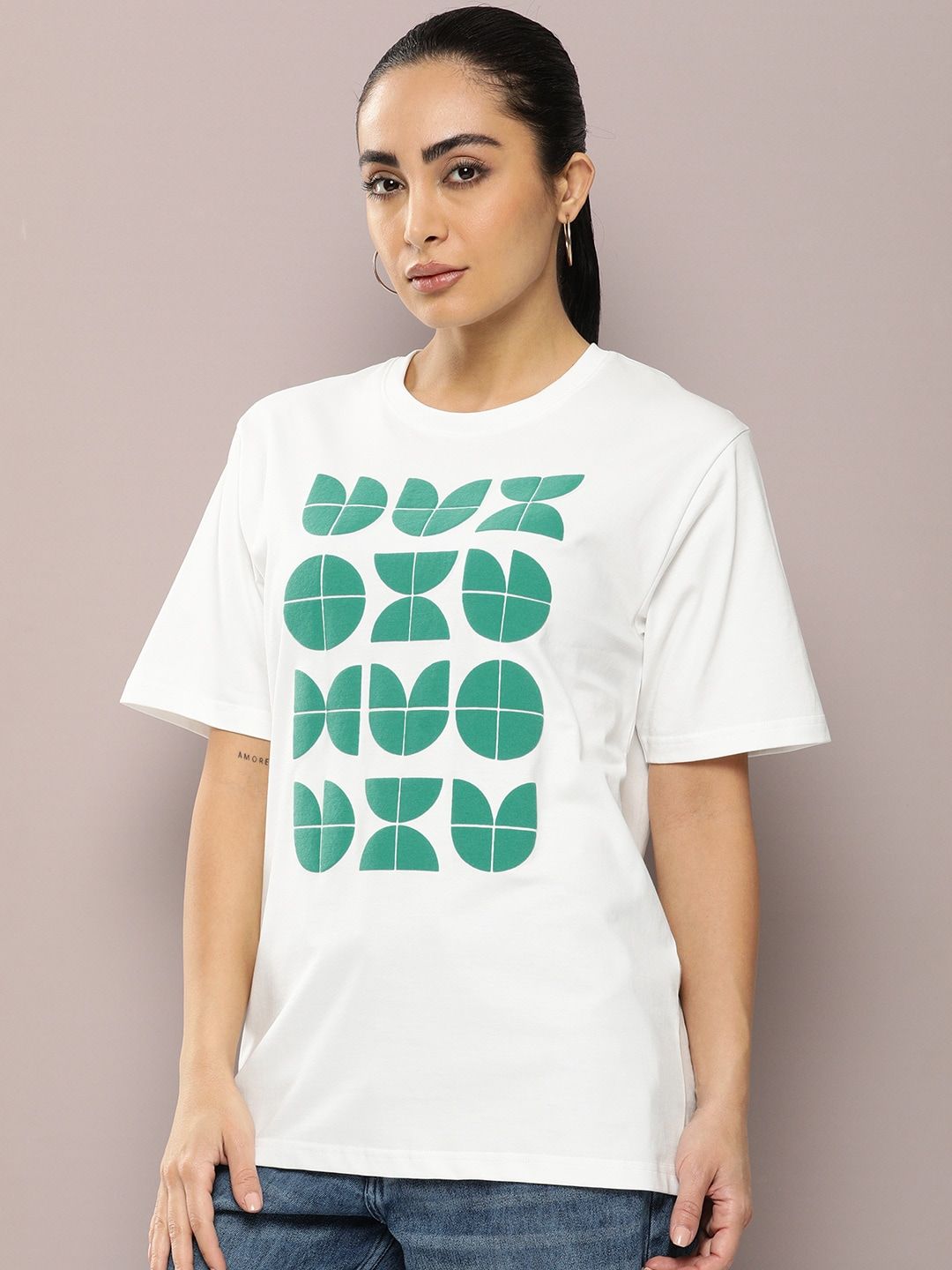 DILLINGER Graphic Printed Oversized Embossed Pure Cotton T-shirt