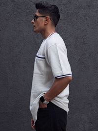 Powerlook Men Pockets Round Neck Solid Oversized T-shirt