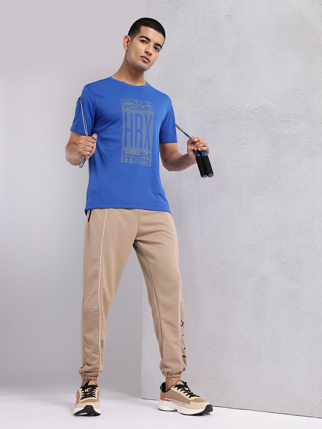 HRX by Hrithik Roshan Brand Logo Printed Training T-shirt