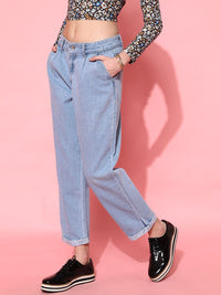 STREET 9 Women Blue Hottie Tapered Fit High-Rise Jeans