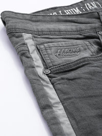 Being Human Clothing Men Grey Skinny Fit Mid-Rise Clean Look Jeans with Side Stripes