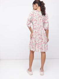 DressBerry Vacay Vibes Floral A-Line Dress